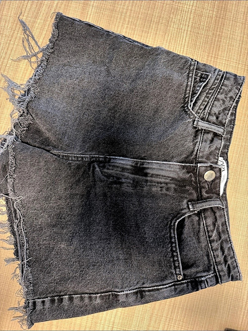 Zara Women's Black Denim Shorts Size 2